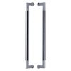 Heritage Brass Door Pull Handle Bauhaus Design 483mm Polished Chrome Finish