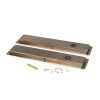 Polished Bronze 250mm Art Deco Rectangular Pull -Privacy Set