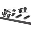 100kg Black (Top Mount) Sliding Door Hardware Kit (2m Track)