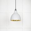 Smooth Brass Brindley Pendant in Flock