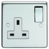 Eurolite Stainless Steel 1 Gang Socket Polished Stainless Steel