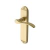 Heritage Brass Door Handle Lever Latch Maya Design Satin Brass finish