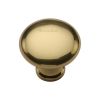 Heritage Brass Cabinet Knob Victorian Round Design 32mm Polished Brass finish