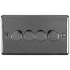 Eurolite Enhance Decorative 4 Gang Dimmer Black Nickel