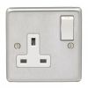 Eurolite Stainless Steel 1 Gang Socket Satin Stainless Steel