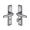 Heritage Brass Door Handle for Bathroom Deco Design Polished Chrome finish