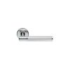 Serozzetta Image Lever On Round Rose - Dual Finish-Polished/Satin Chrome