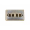 Eurolite Enhance Decorative 4 Gang Switch Antique Brass