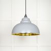 Hammered Brass Harborne Pendant in Birch