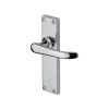 Heritage Brass Door Handle Lever Latch Windsor Design Polished Chrome finish