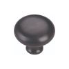 Heritage Brass Cabinet Knob Victorian Round Design 32mm Matt Black finish