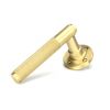 Satin Brass Newbury Lever on Rose Set (Plain)