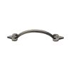 Rustic Pewter Cabinet Pull Fleur-de-lys Design 158mm