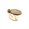 Oval Beehive Escutcheon Aged Brass