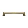 Heritage Brass Door Pull Handle Square Vintage Design 338mm Antique Brass Finish