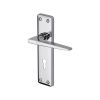 Heritage Brass Door Handle Lever Lock Kendal Design Polished Chrome finish