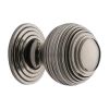 Heritage Brass Cabinet Knob Reeded Design 32mm Polished Nickel finish