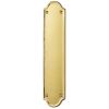 Finger Plate Shaped End - Polished Brass