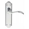 Madrid Lever On Latch Backplate - Polished Chrome