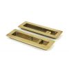 Aged Brass 175mm Plain Rectangular Pull - Privacy Set