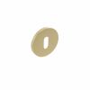 Millhouse Brass Key Escutcheons on 5mm Slimline Round Rose - Satin Brass