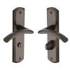 Heritage Brass Door Handle for Bathroom Centaur Design Matt Bronze finish