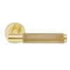 Varese Knurled Lever On Rose - Satin Brass