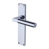 Heritage Brass Bauhaus Lever Latch Door Handle on 200mm Plate Polished Chrome finish