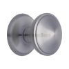 Heritage Brass Round Centre Door Knob 3" Satin Chrome finish