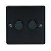 Eurolite Enhance Decorative 2 Gang Dimmer Matt Black