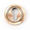 Polished Bronze Round Euro Escutcheon (Plain)