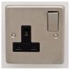 Eurolite Stainless Steel 1 Gang Socket Satin Stainless Steel