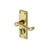 Project Hardware Door Handle for Privacy Set Malvern Short Design Polished Brass finish