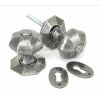 Pewter Octagonal Mortice/Rim Knob Set