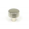 Polished Nickel Brompton Cabinet Knob - 25mm (No rose)