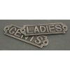 Antique Pewter Ladies Sign