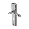 Heritage Brass Door Handle Lever Lock Centaur Design Apollo finish