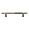 Heritage Brass Door Pull Handle Bar Knurled Design 305mm Antique Brass Finish