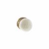 Old English Skipton Porcelain Cream Crackle Door Knob on Face Fix Rose - Antique Brass