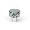 Polished Chrome Brompton Cabinet Knob - 25mm (No rose)