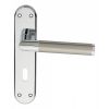 Serozzetta Scope Lever On Lock Backplate - Polished Chrome Satin Nickel