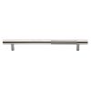 Heritage Brass Door Pull Handle Bar Knurled Design 457mm Satin Nickel Finish