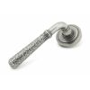 Pewter Hammered Newbury Lever on Rose Set (Art Deco Rose) - Unsprung