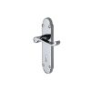 Heritage Brass Door Handle Lever Lock Builders' Range Polished Chrome finish