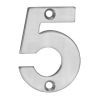 Numerals Number 5 - Satin Stainless Steel