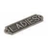 Antique Pewter Ladies Sign