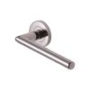 Steel Line Door Handle Lever Latch on Round Rose Tubular Design Polished Stainless Steel finish