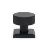 Matt Black Brompton Mortice/Rim Knob Set (Square)