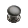 Heritage Brass Cabinet Knob Victorian Round Design with base 48mm Matt Bronze finish