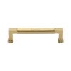 Heritage Brass Cabinet Pull Bauhaus Design 128mm CTC Satin Brass Finish